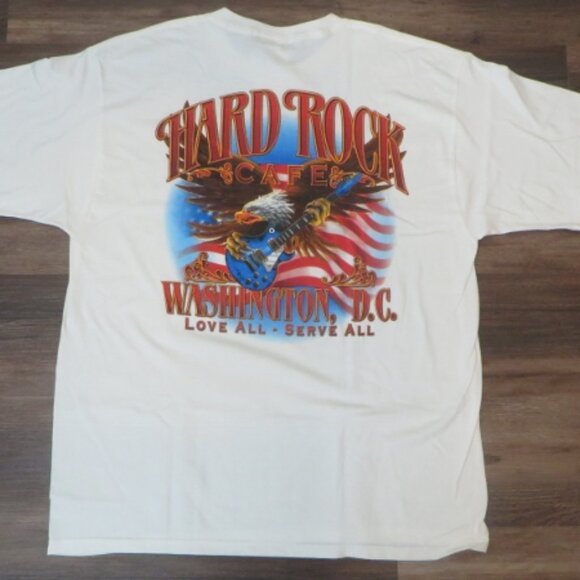Hard Rock Cafe Washington DC T-Shirt - Rare EAGLE Playing GUITAR - XL - NEW - Picture 4 of 9